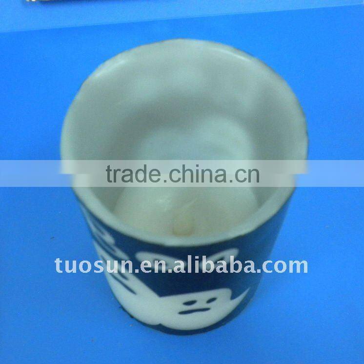 ghost led battery white light candle for cemetery