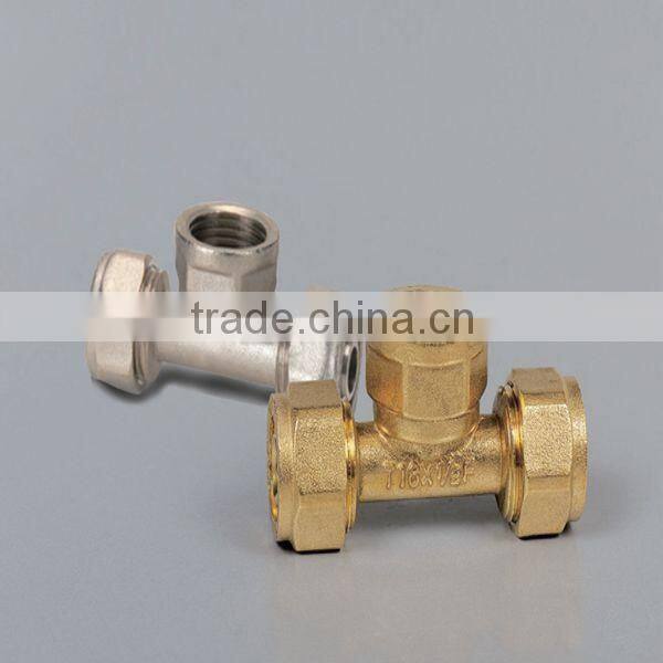 brass female threaded tee