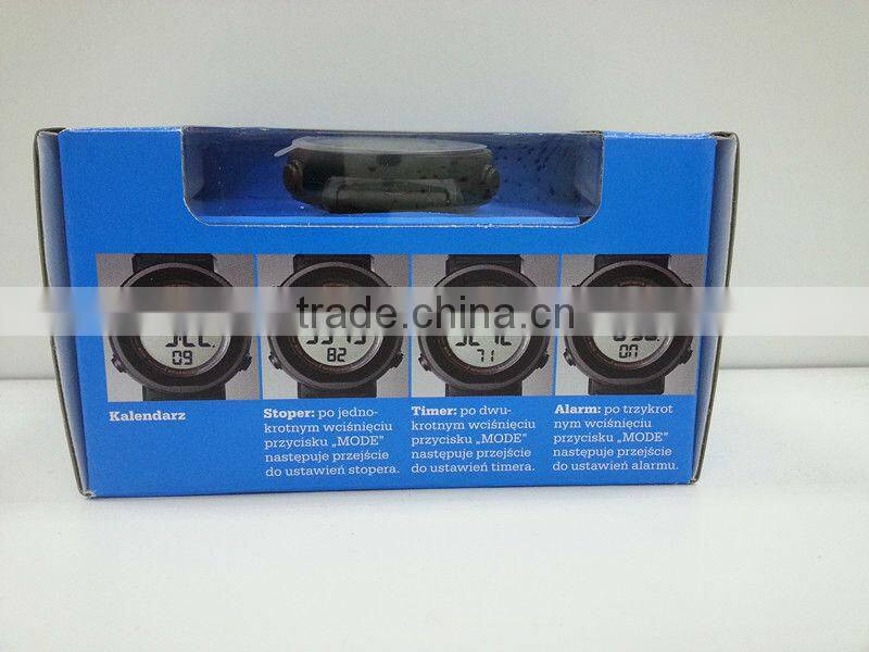 two alarms countdown timer digital coach watch exercise stopwatch W226