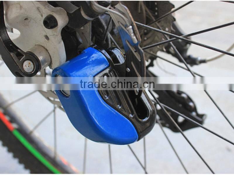 Motorcycle Bike Sturdy Wheel Disc Brake Lock Security Safety Alarm + key bicycle lock with alarm