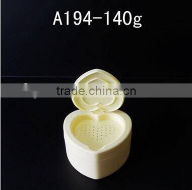 heart-shaped makeup powder case