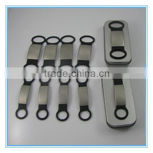 silicone bracelet with QR code dog id tag