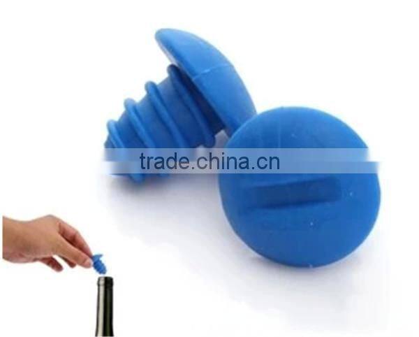 100%Food grade silicone wine bottle man corscrew stopper for winne