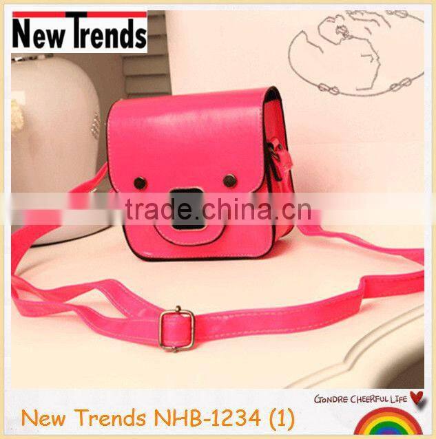Fashion colorful PU with cute hardware bag