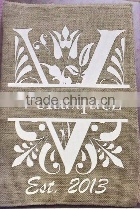 American style garden flag fabric cheap custom monogrammed flags