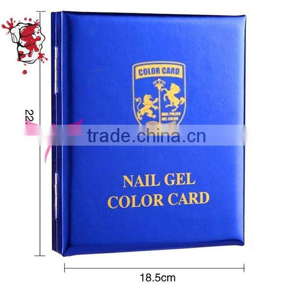 2015 newest 120 space PU leather Nail Art Salon Color Chart Nail Gel Polish Display Book
