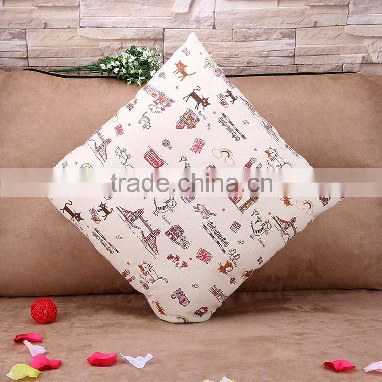 2015 hot style Europe type cloth cotton and linen pillowcases Creative home car cartoon cushion cover