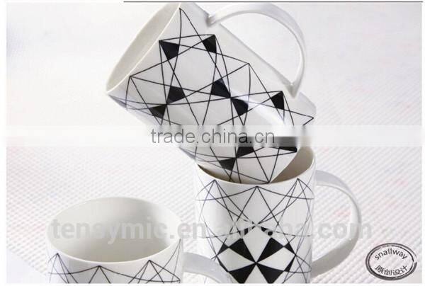 11OZ Own design white porcelain tea cup with printing