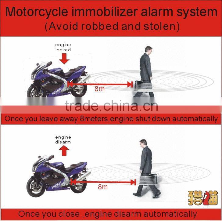 6~12v RFID remote control motorcycle security alarm engine immobilizer system safety product