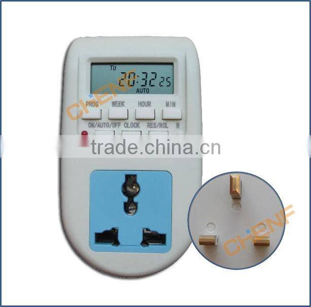 Cheaper 220V/10A UK Plug 7 days weekly Programmable Mechanical Timer Socket Outlet Switch
