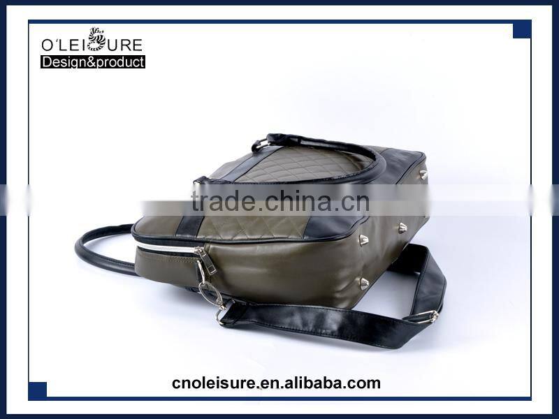 big capacity travel bag shoulder bag PU leather messenger bag laptop bag shoulder bag