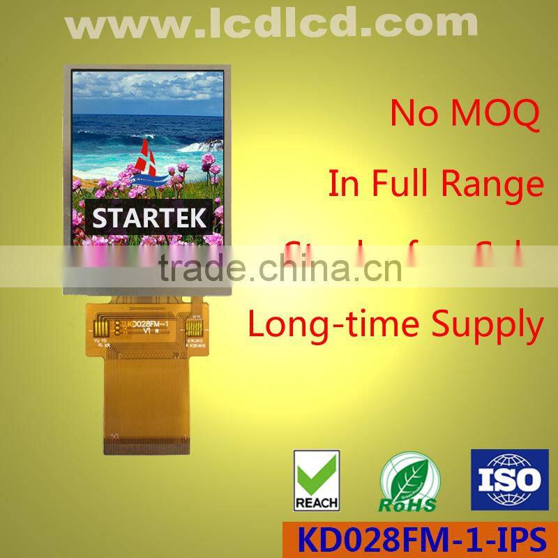 2.8 inch 240*320, ST7789V, full viewing angle, sunlight readable 8/9/16 MCU, 3/4 wire serial 16/18bit RGB interface IPS LCD