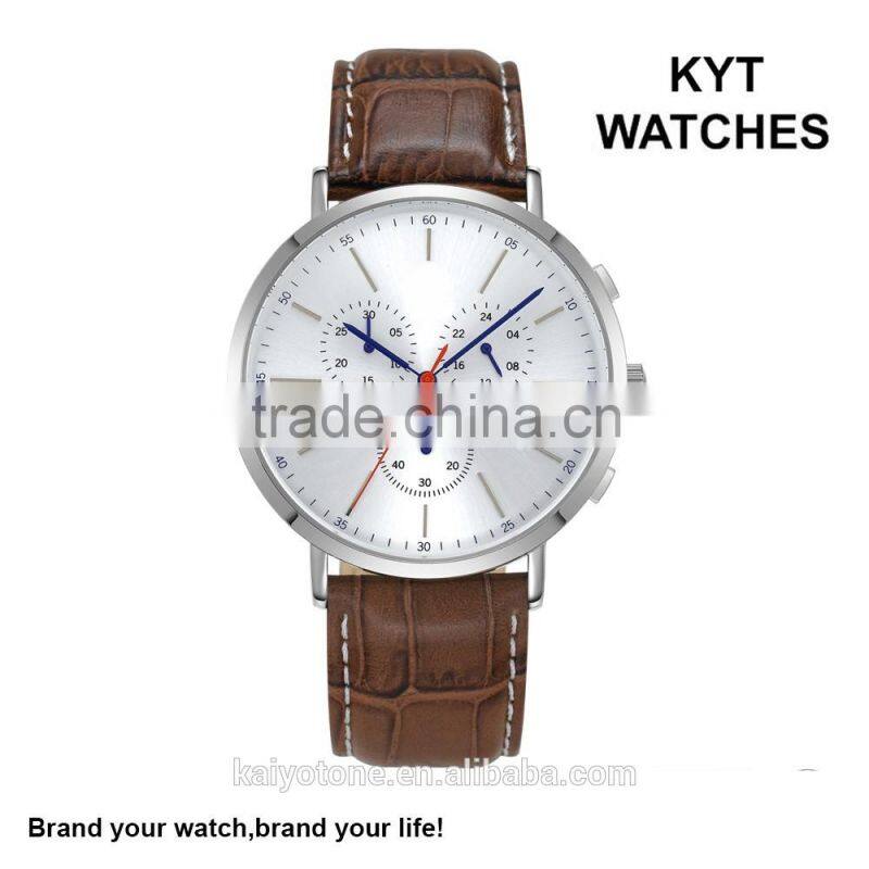 KYT 2016 New fashion custom brand 316 stainless steel Minimalist men watch
