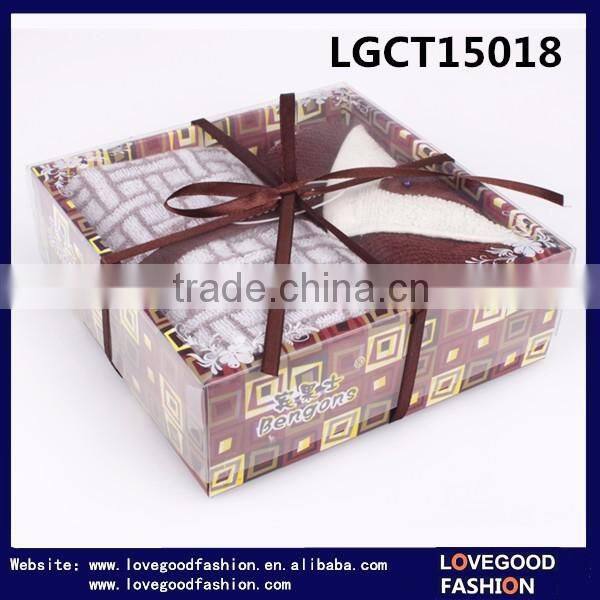 Elegant Jacquard Face Towels Set with Gift Box