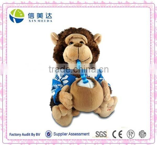 Animated Singing Monkey Plush Toy With Expanding Cheeks