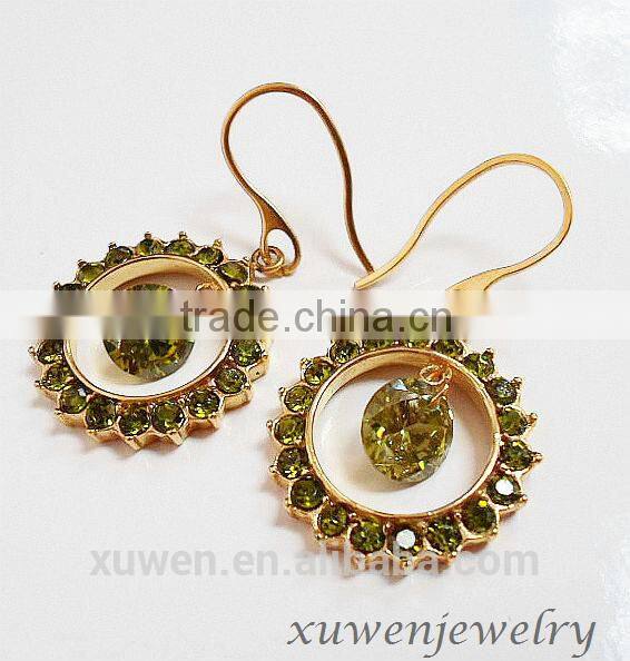 custom stainless steel single stone earrings