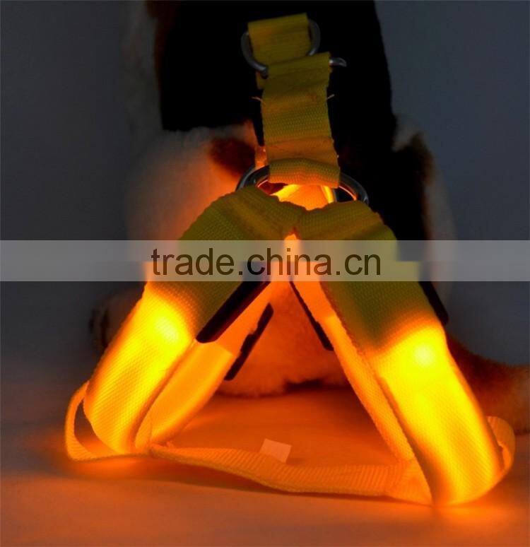 Pet Dog Cat Collar Peppy Dog Led Flashing Light Harness Collar Pet Safety Led Leash Rope Belt