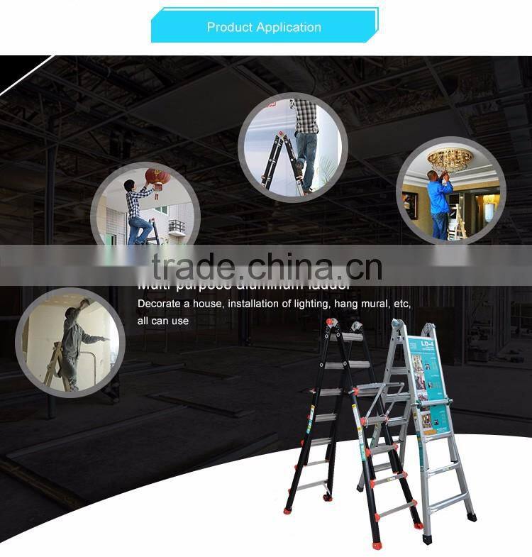 hot sell Aluminum fold lightweigh telescopic ladder price