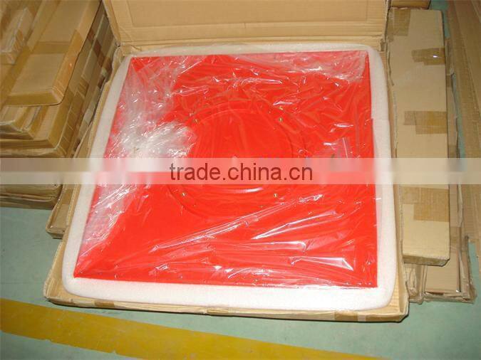 Round tempered glass coffee table with chrome leg (NS1103B)