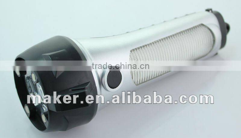 Dynamo Flashlight with Multi funciton Auto Emergency Tools