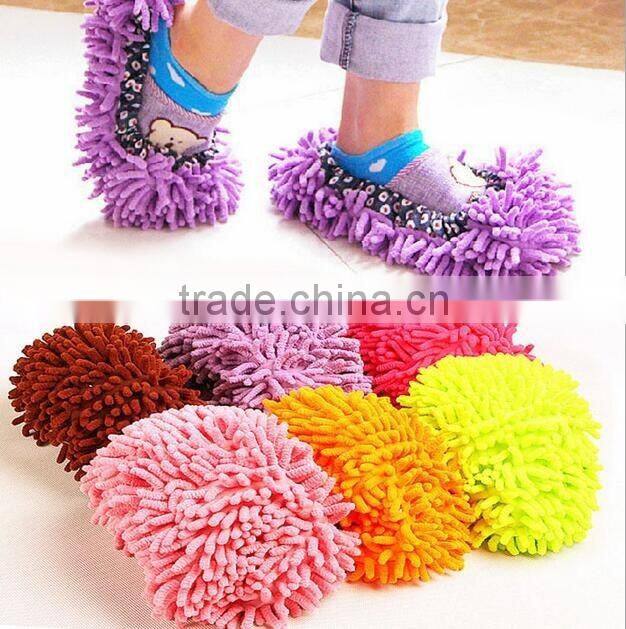 Hot sale polyester cleaning slipper shoes/ mop floor wipe dust slipper /floor Cleaner Cleaning Slippers Cover