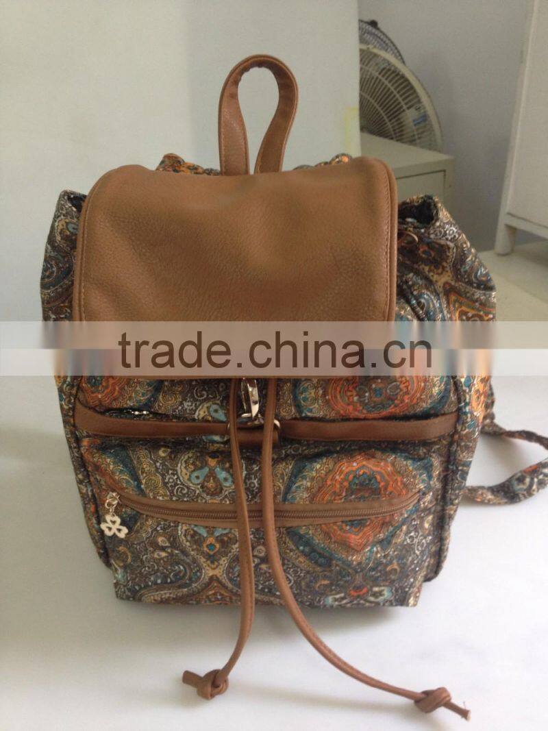 Canvas backpack for girls in 2016