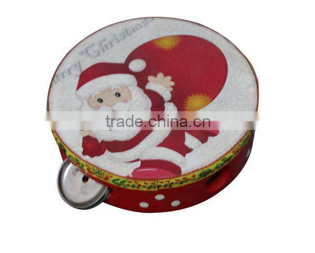 Wooden tambourine toy musical instrument/Top popular wooden rattle toys tambourine