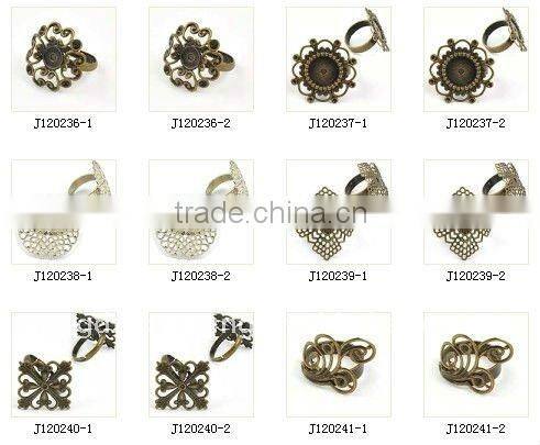 Vintage Adjustable Rings Settings without Stones