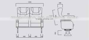 2+1Luxury VIP high quality business reclining seat with monitor available