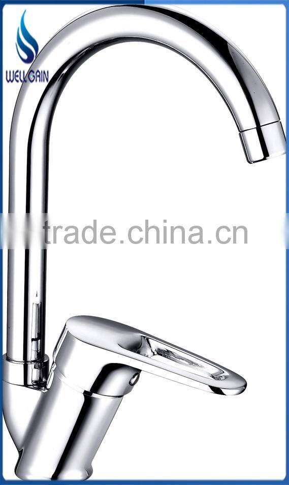 Classic lavatory single zinc handle brass body bathtub faucet wall mounted chrome plating bathtub mixer