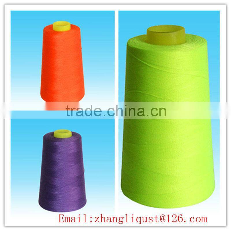 12/4 virgin polyester sewing thread plastic cone