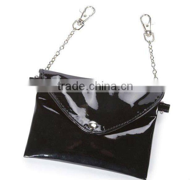 Black patent leather fashionable dog handbags/pet shoulder bags