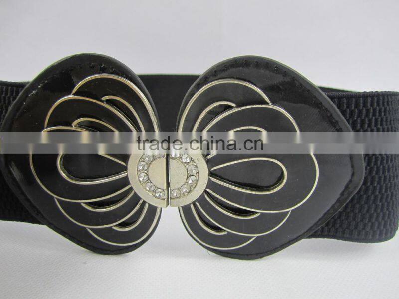 2016 stock new PU dress elastic belt for women