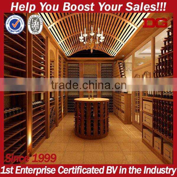 Luxury wine bottle holder wall cabinet wine barrel furniture