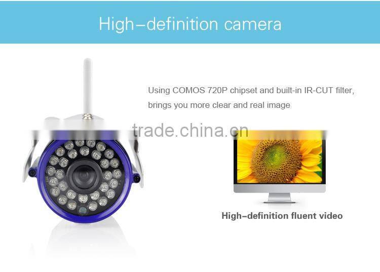 720P Wireless IP Camera Wifi IP Camera with WPS for Easy Connect Indoor HD Wireless IP Camera for Android / iOS