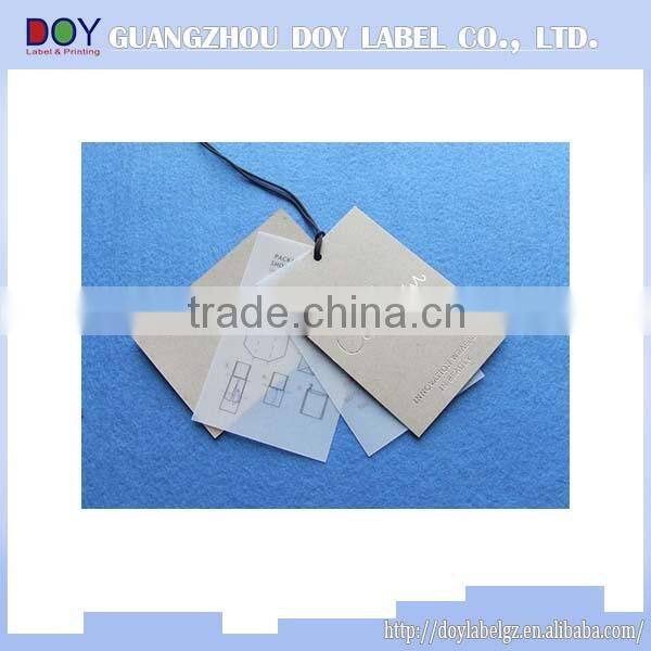 tyvek paper tag swing tag water proof paper hang tag