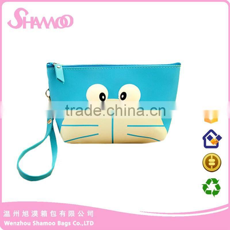 cheap and pu cosmetic bag with customised print