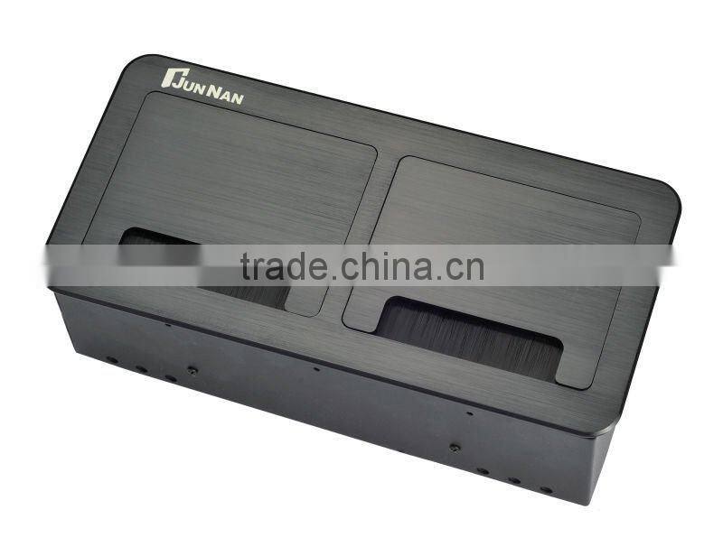 2014 new design brush desktop pop up electrical outlets for office furniture system