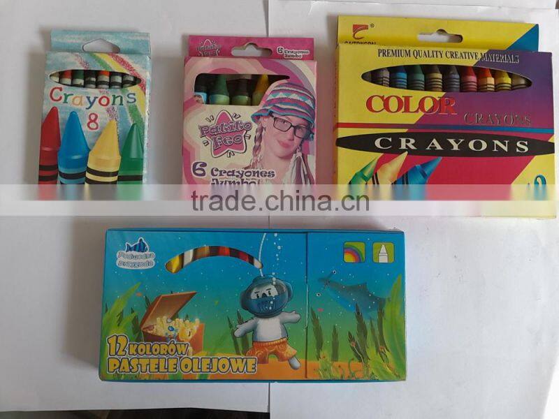 6*8/12 pcs Color wax crayon set
