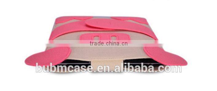 Fashion Red 9.7 inch Wool Felt Tablet Case Cartoon Pig Bag Tablet Sleeve Tablet Pouch Laptop bag