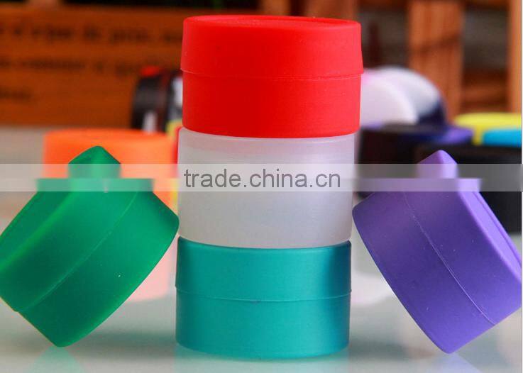 Nonstick Silicone Oil Wax Concentrate Container Jar Vial Screw Top Round Storage Box