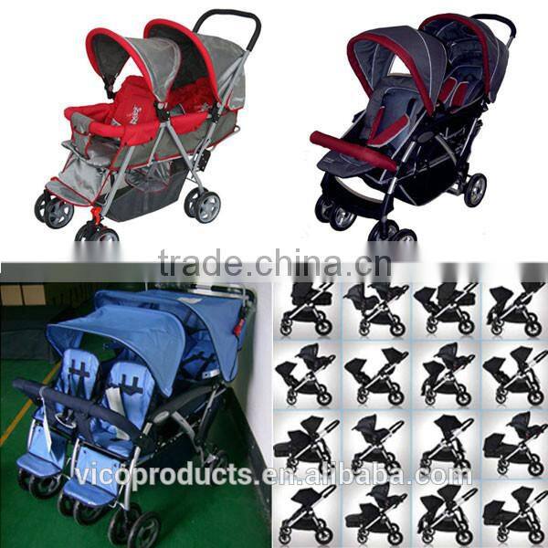 New standard comfortable baby design stroller twin