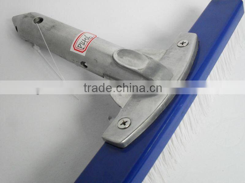 10"/25cm Swimming Pool Brush, Cleaning Wall Brush with Aluminium Handle P1406