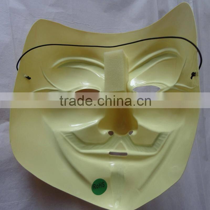 Hot movie facial mask wholesale v for vendetta mask /Luminous V for Vendetta Mask
