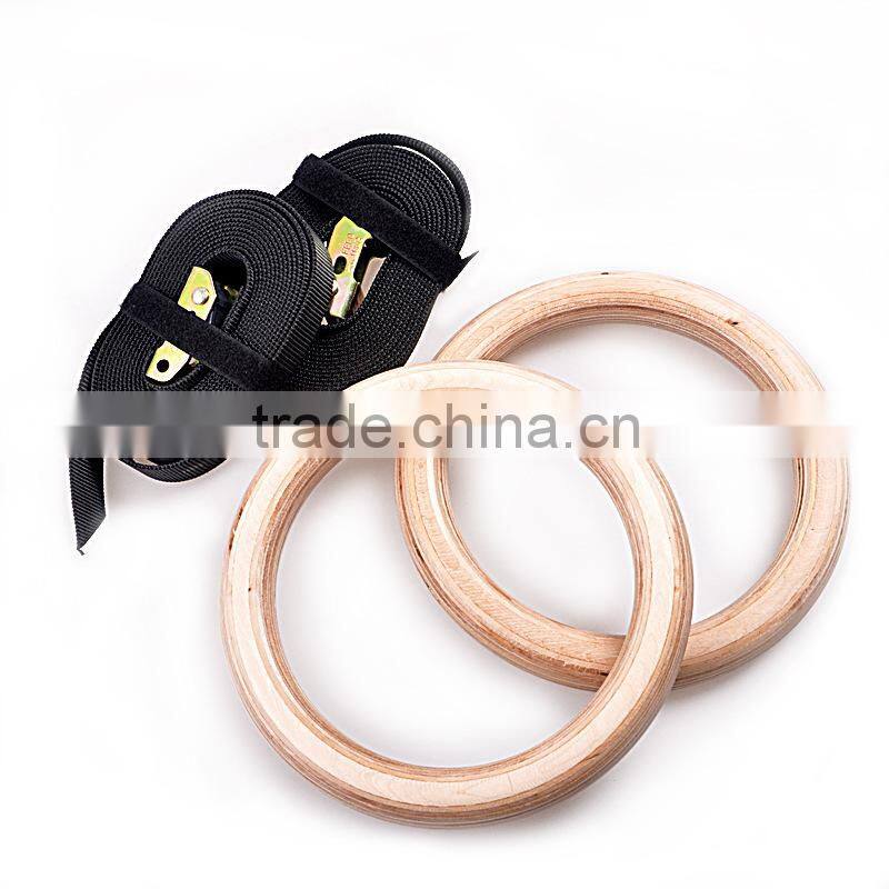 Wholesale Hot Sale Exercise Wooden Gym Rings PT228