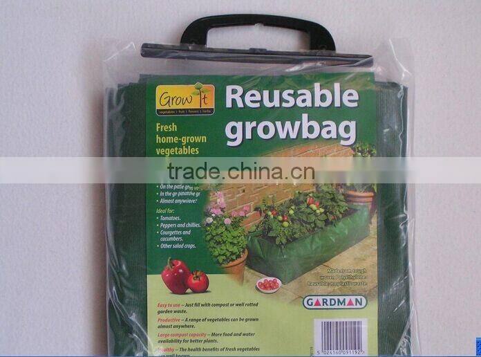 100L Dark Green Reusable Rectangle Tomato Grow Planter Bag With Wire ,Square Patio Tomato Planting/Growing Bag,Tomato Planter