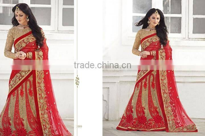 Green Georgette On Net Saree