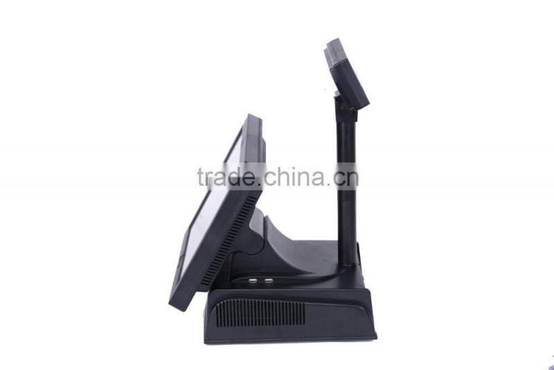 single-screen full-flat all-in-one Touch POS machine, 15'' hot sale touch pos machine, POS manufacturer