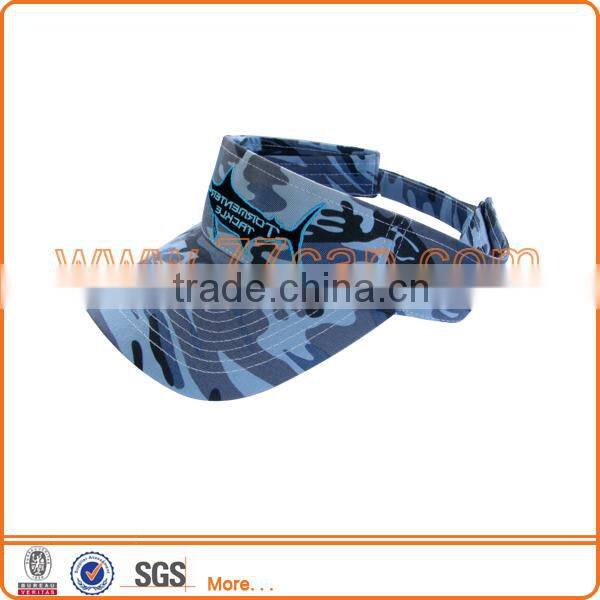 100% Cotton Camo Sun Visor Cap