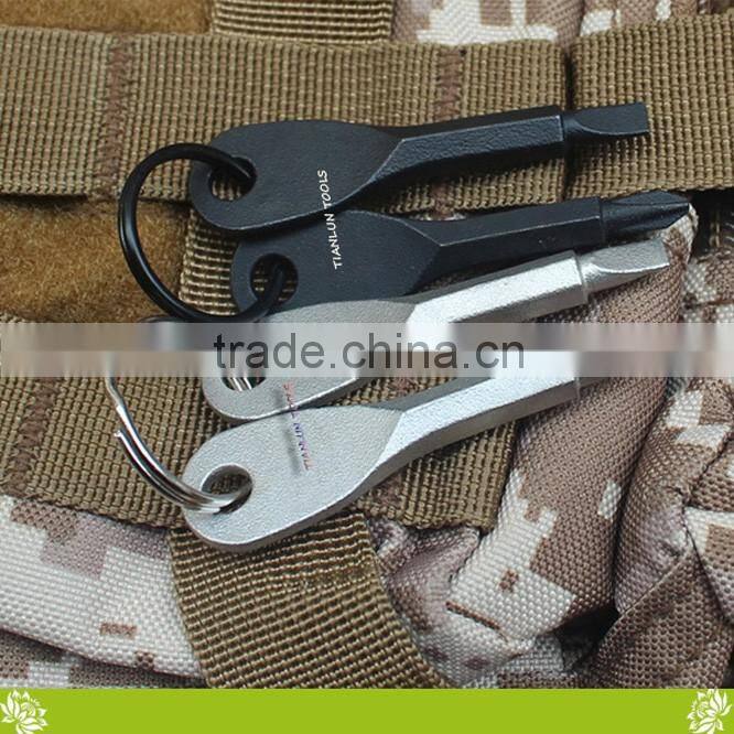 Fatory supply gift mini screwdriver set with key ring,multipurpose pocket survival tool,novelty mini screwdriver hand tool set